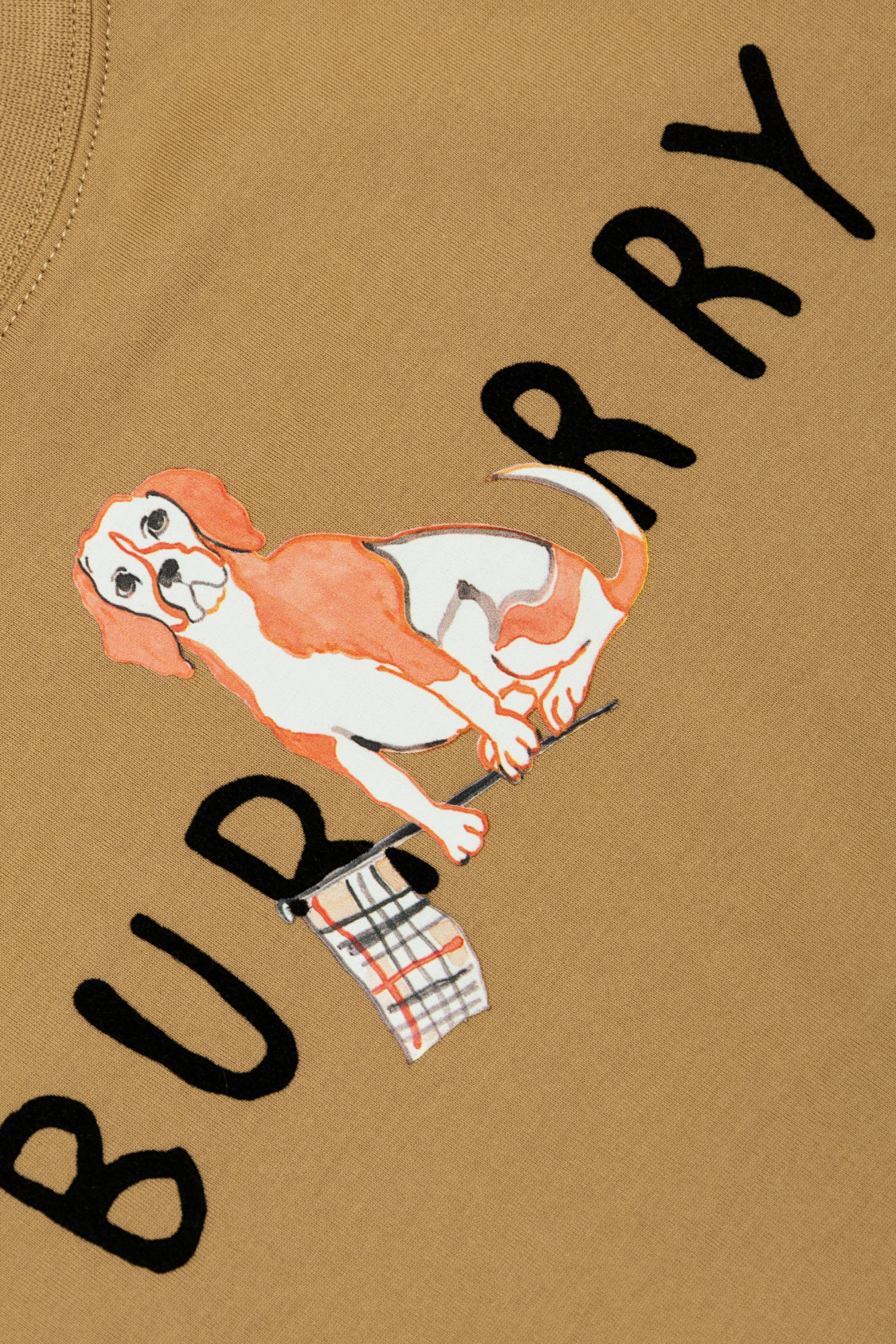 BURBERRY Tシャツ　4Y T-shirt Burberry Label Appliqué Cotton Oversized T-Shirt